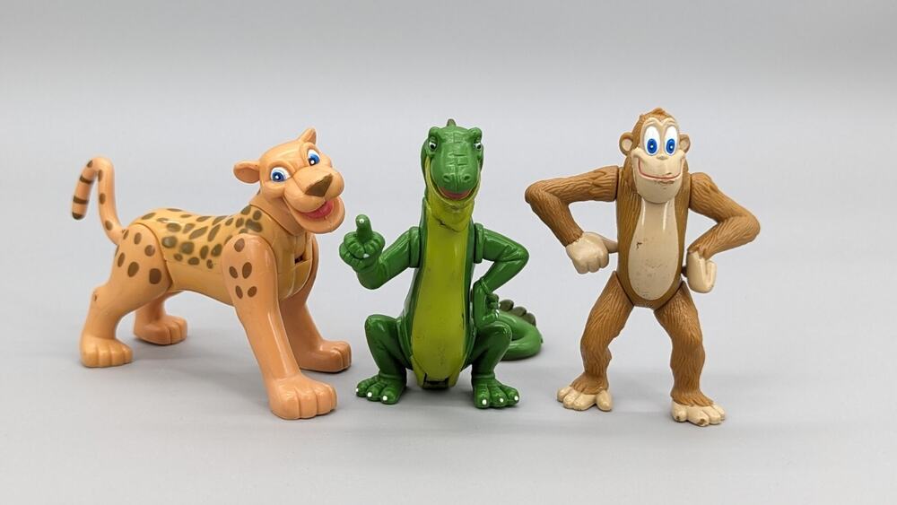 Rainforest Cafe Safari PVC 3" - 5" Animal Figures Cheetah Iguana & Chimpanze